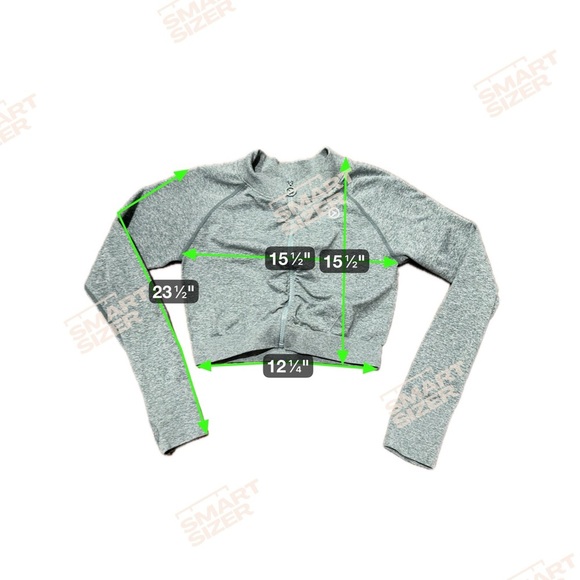 Onset Seamless Cropped Athletic Jacket Heathered Sage Green Size Medium - Picture 3 of 9